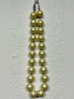 Vintage Talbots Pale Gold Faux Pearl Necklace